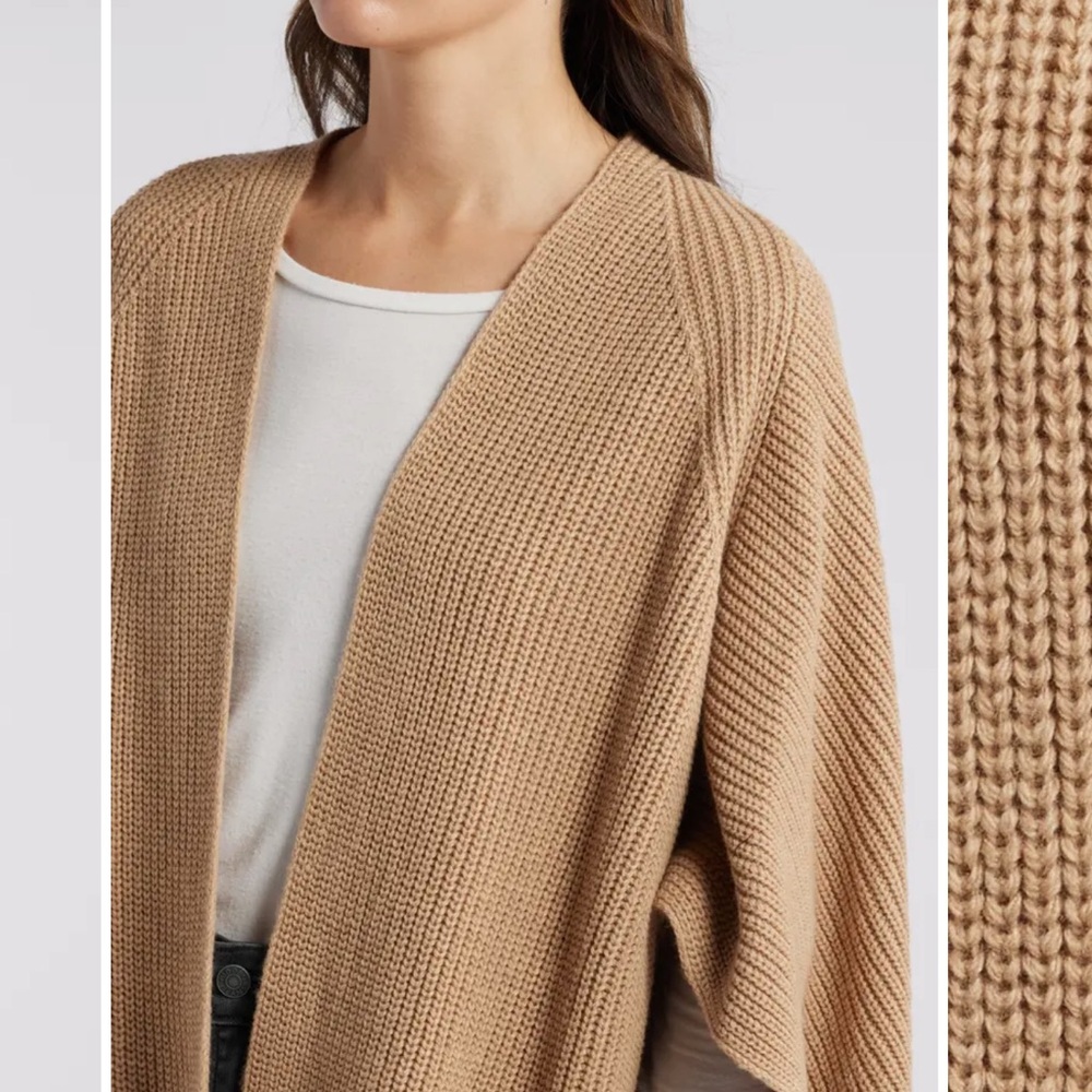All Saints Camel Knit Cardigan